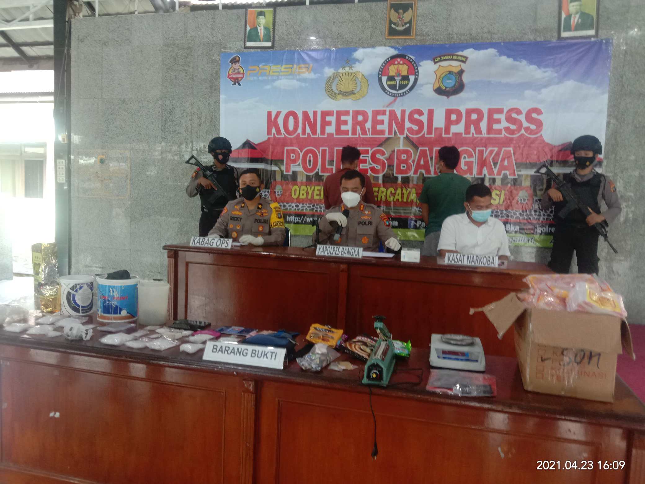 Tangkap Pengedar ! Satres Narkoba Polres Bangka Amankan 1 Kilogram Sabu