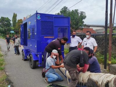 PUPR Pangkalpinang Ujicoba Pompa Mobile