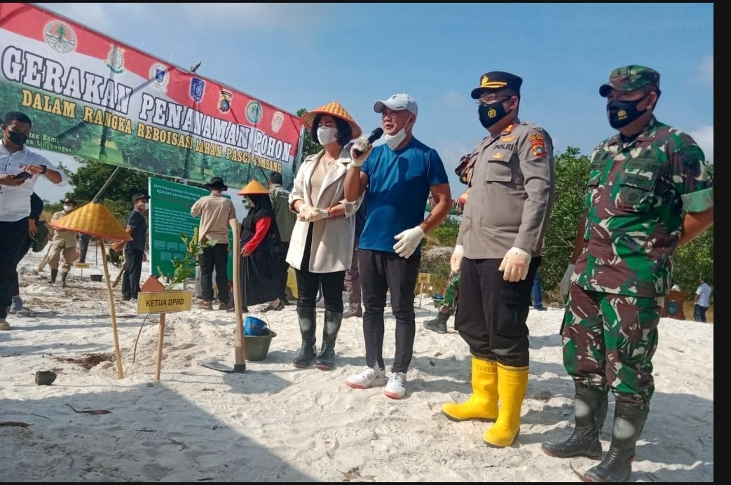 Polda Babel Tanam 1000 Pohon di Lahan Eks Tambang, Erfian Harap Dapat Bermanfaat