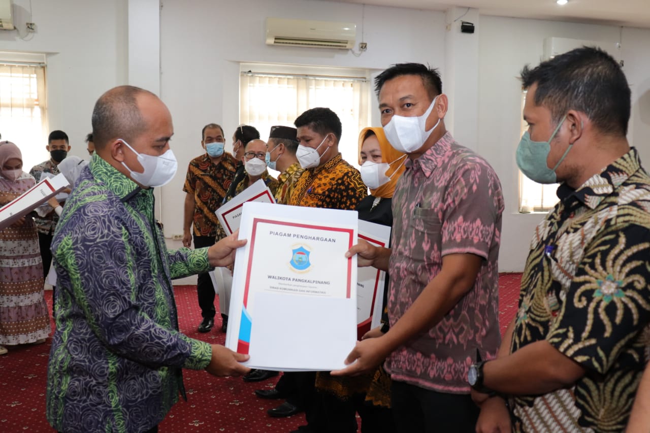 Tiga Inovasi Diskominfo Dapat Penghargaan dari Walikota Pangkalpinang