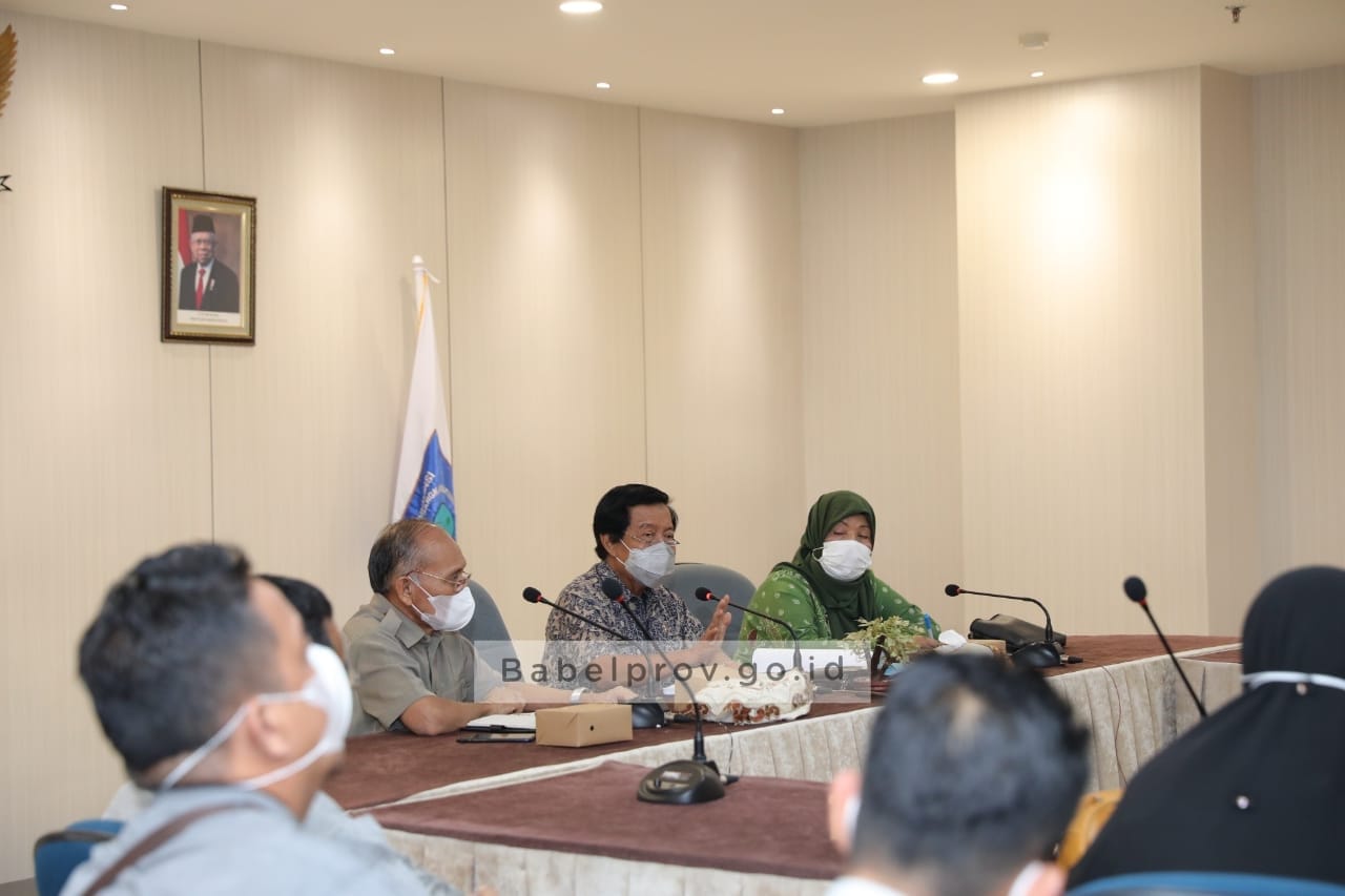 Tolak UU Cipta Kerja, SPSI Babel Temui Wagub