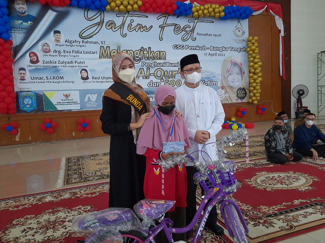 Dapat Sepeda, Nur Malah Nangis Minta Tukar : Gak Mau Ungu