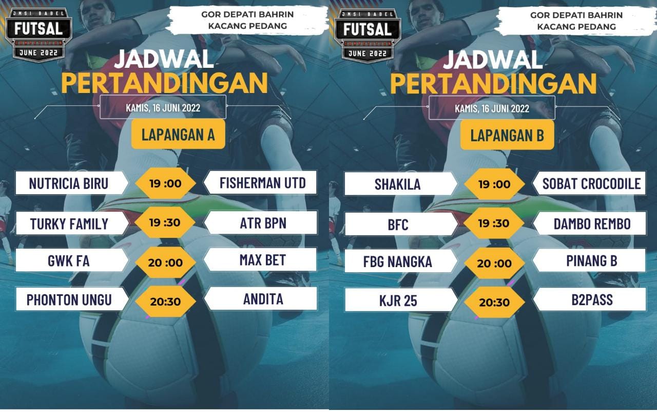 Turnamen Futsal JMSI, 16 Tim lolos Putaran Enam Belas Besar