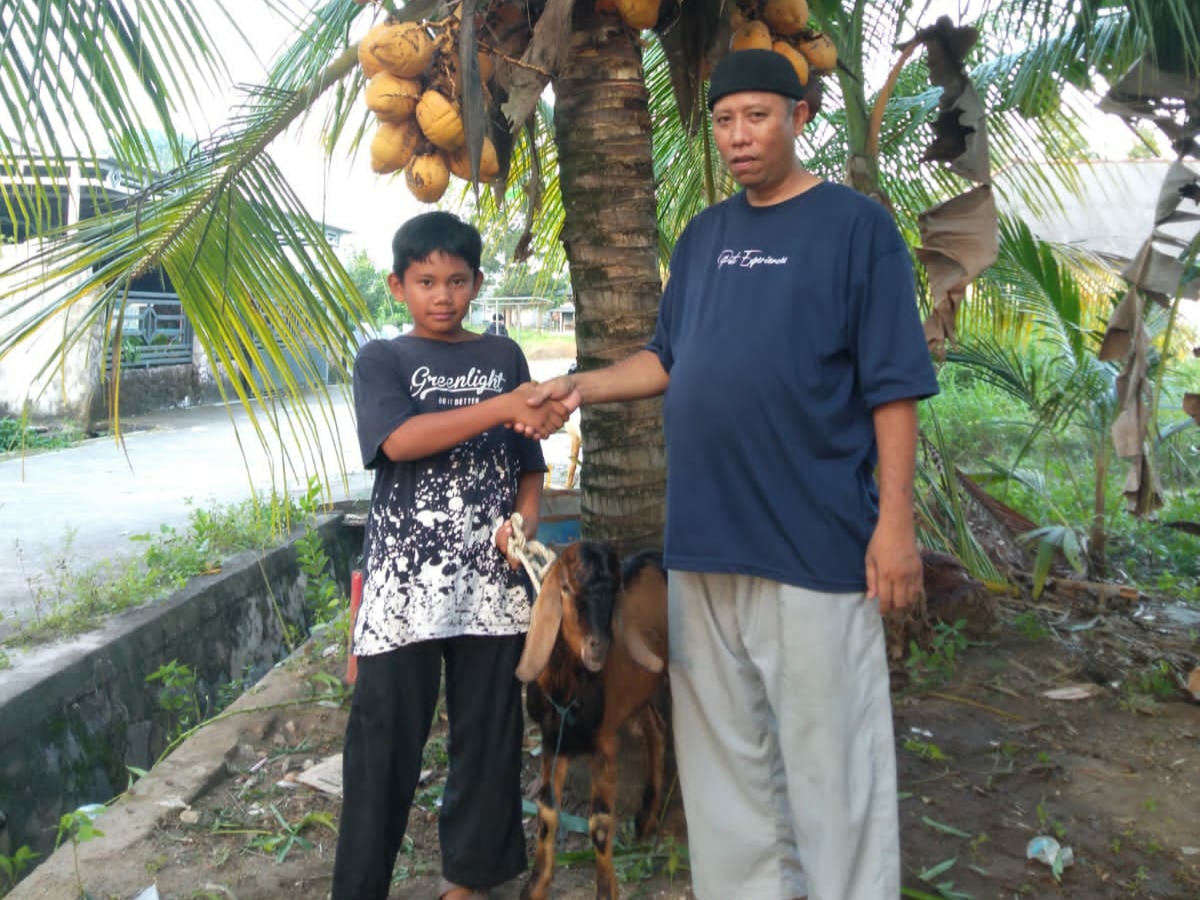 Inspiratif, Anak Yatim 12 Tahun Asal Koba Kurban Kambing