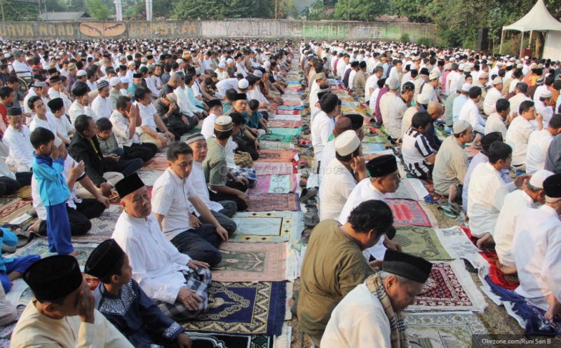 Masjid di Koba Adakan Salat Ied Dua Kali