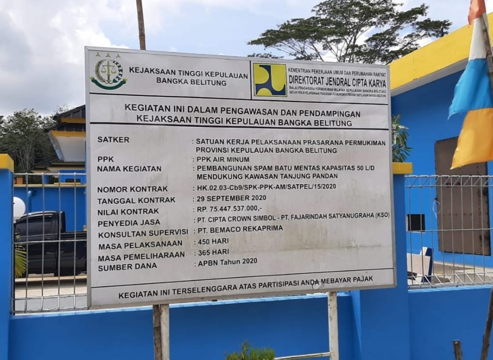 Menelusuri Tindak Lanjut Penyelidikan Dugaan Korupsi Proyek SPAM Belitung !