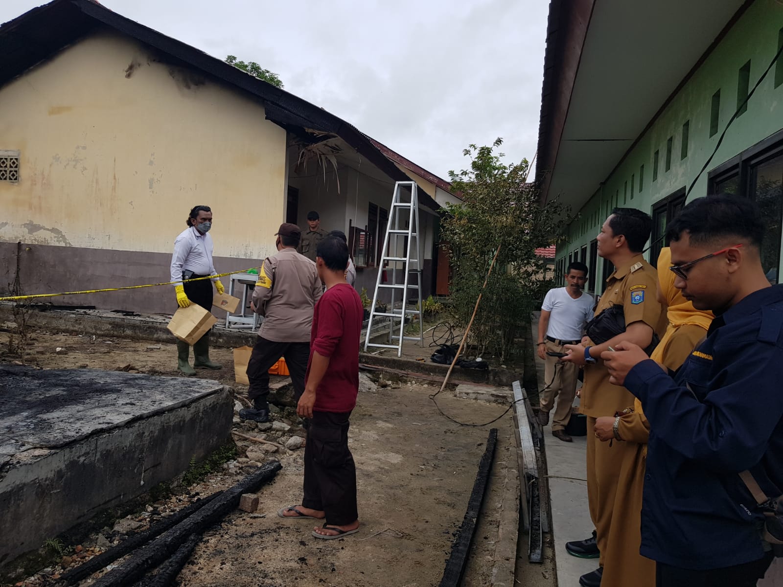 Tinjau SDN 8, Camat Pangkalan Baru: Kerugian Capai Puluhan Juta