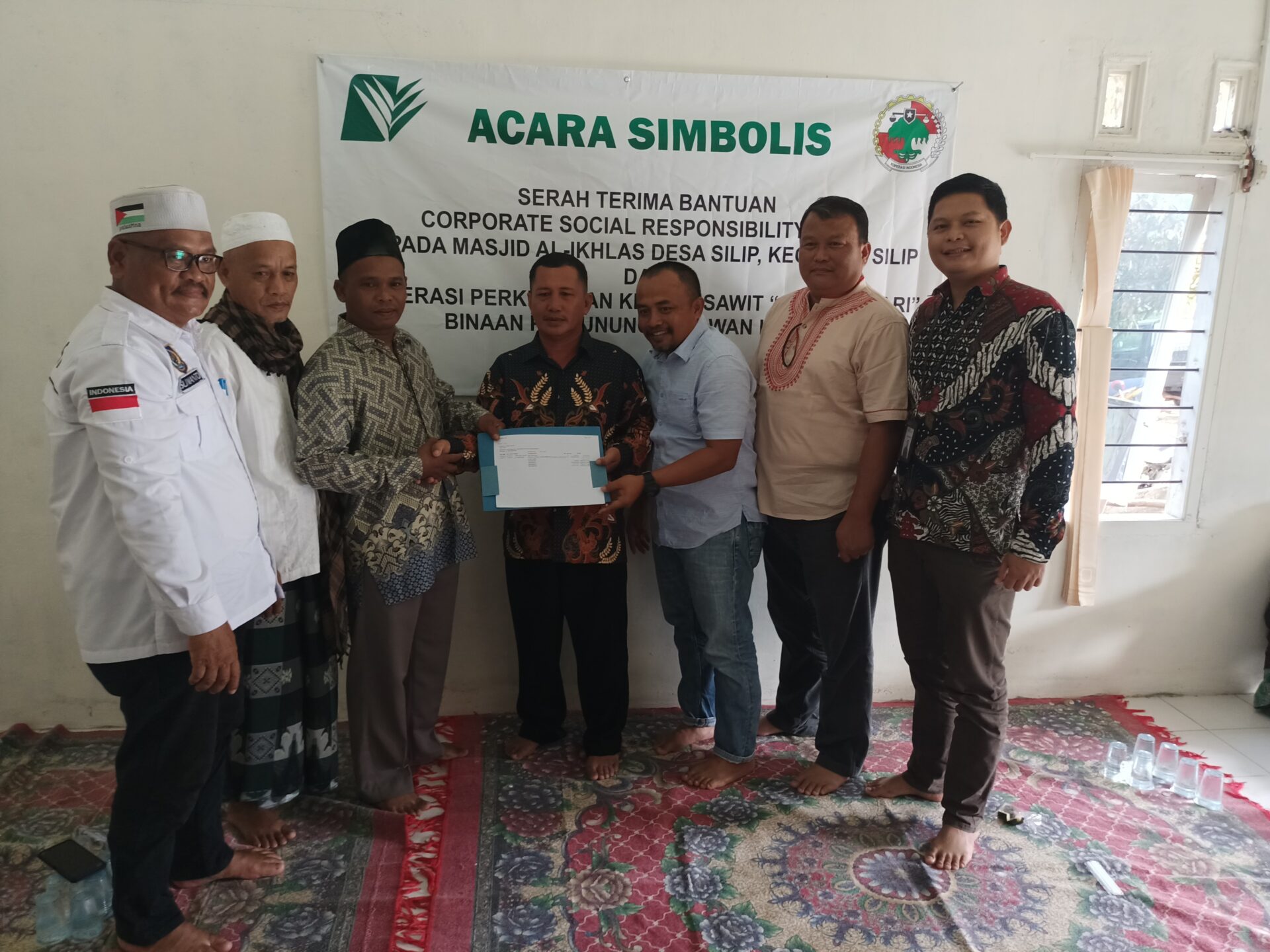 Koperasi Sawit Silip Lestari Serahkan CSR 1 Miliyar, Untuk Pembangunan Masjid