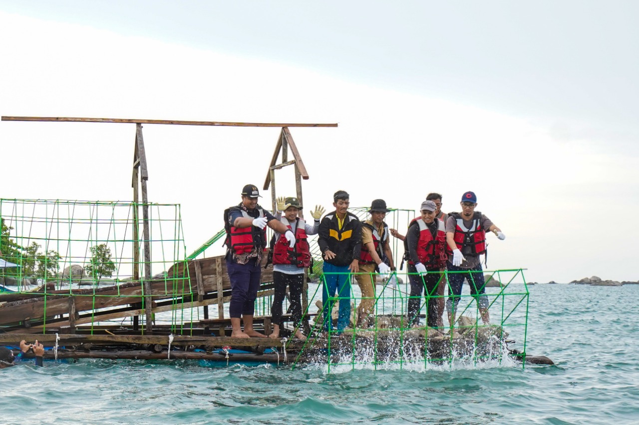 Kembangkan Wisata Bawah Laut Pulau Putri, PT TIMAH Tenggelamkan Kebun Karang
