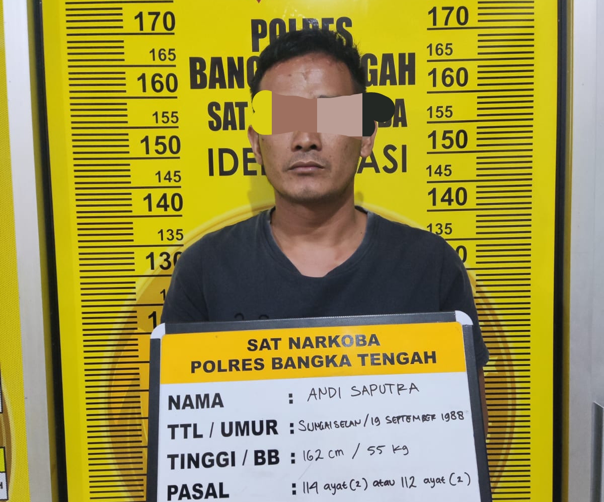 Sembunyikan Sabu di Belakang TV, Andi Digelandang Polisi