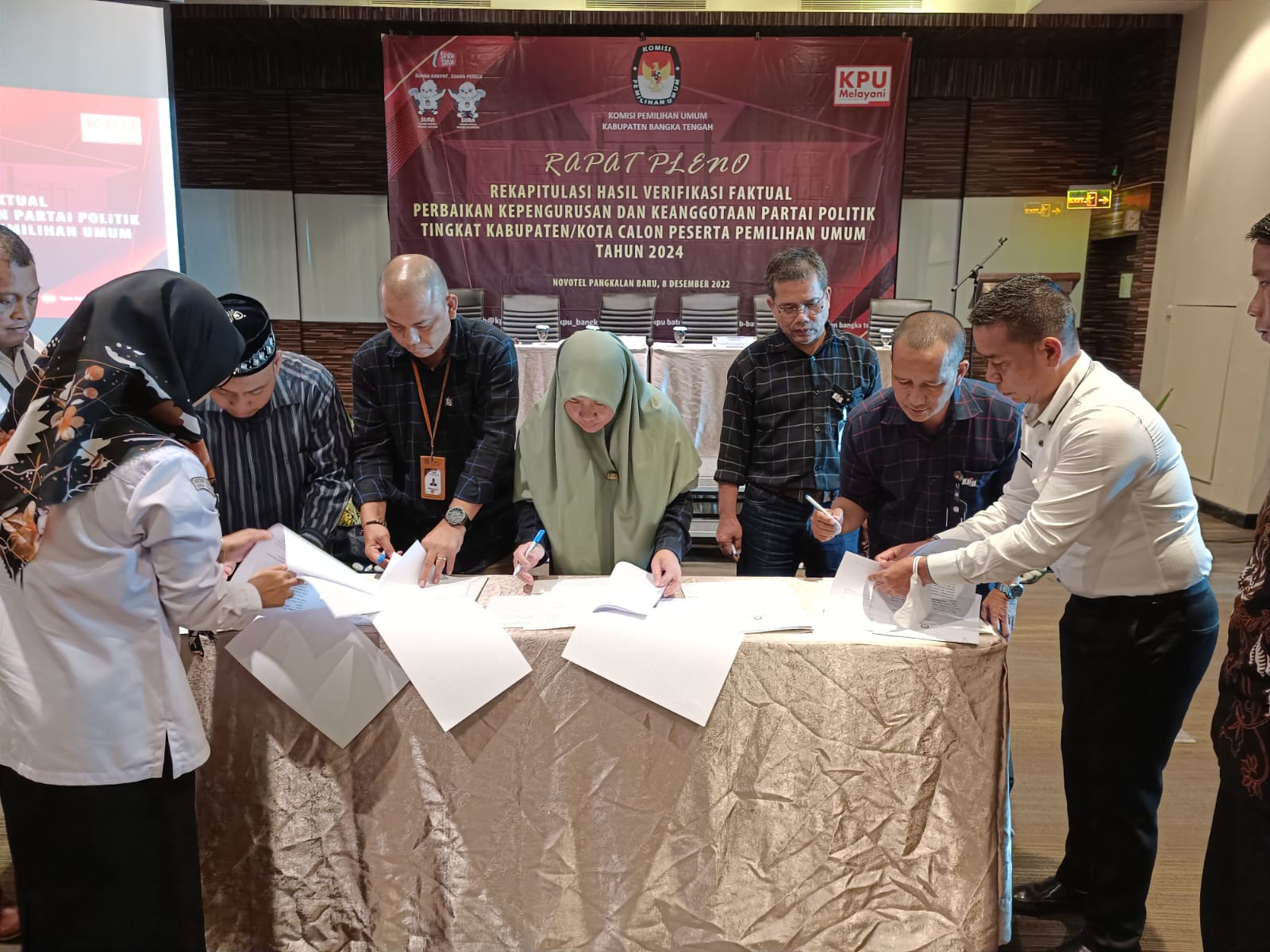 Hari Ini Tiga Parpol di Bangka Tengah Dinyatakan Faktual, Lima Belum