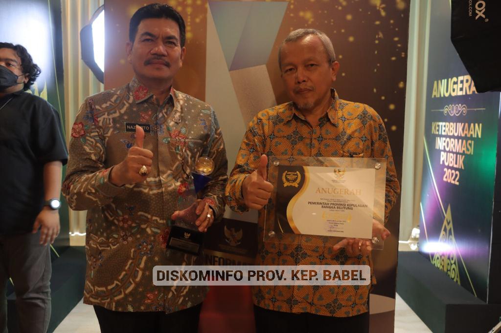 Kominfo Babel Raih Penghargaan dari Komisi Informasi, Sudarman Akui Masih Banyak PR