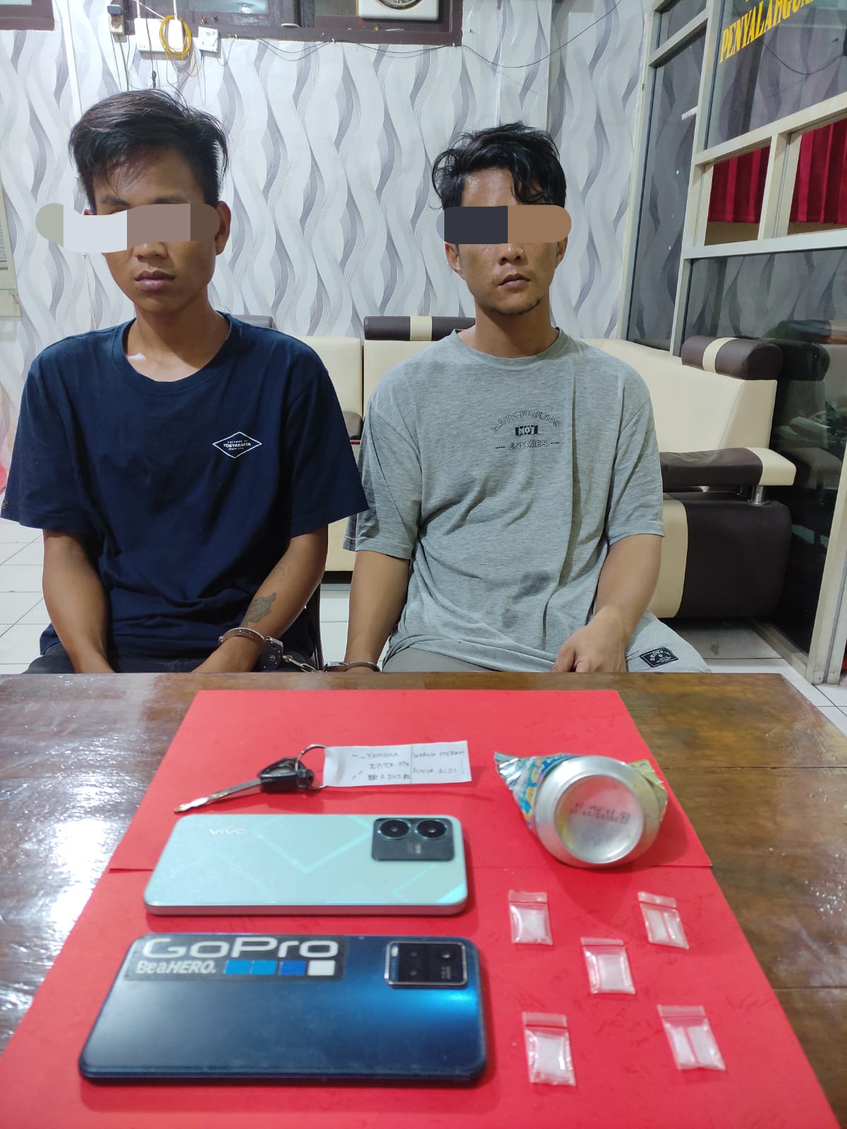 Dua Remaja Lubuk Besar Simpan 5 Paket Sabu Dalam Kaleng Lasegar