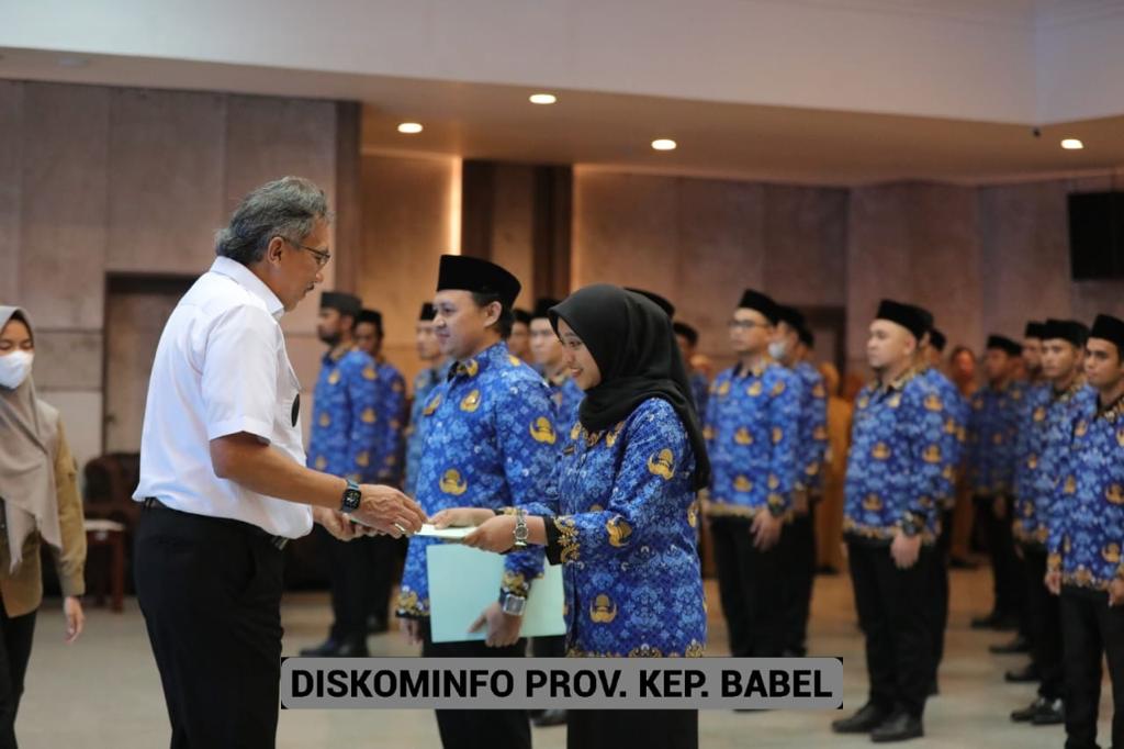 Lantik 105 CPNS, Pj Gubernur: Jadi PNS Jangan Plin Plan 