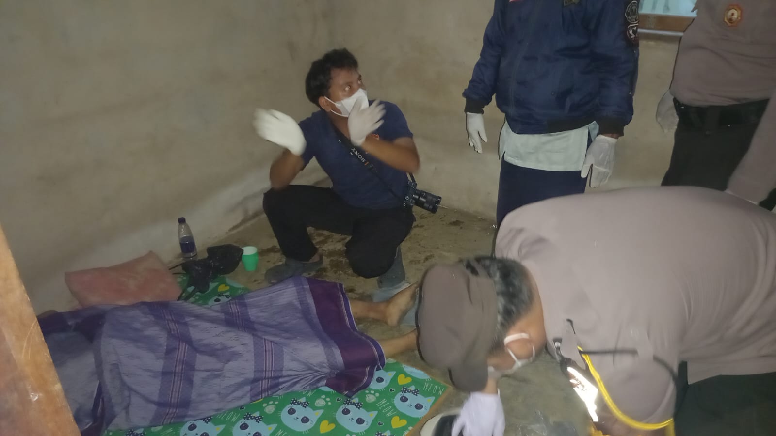 Sesosok Mayat Laki-laki Ditemukan Dalam Kontrakan di Merawang