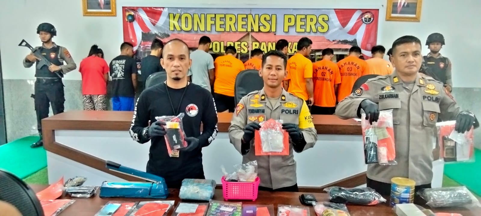 Polres Bangka Tangkap 13 Orang Selama Operasi Antik 2023, 1 Diantaranya Perempuan