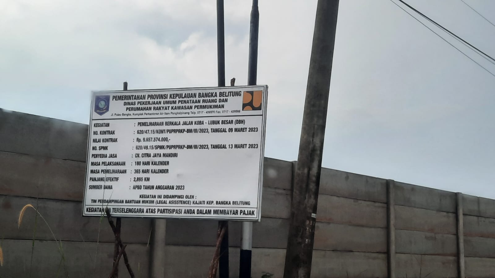 Warga Kesal Jalan Pemukiman Koba-Lubuk Masih Berlubang