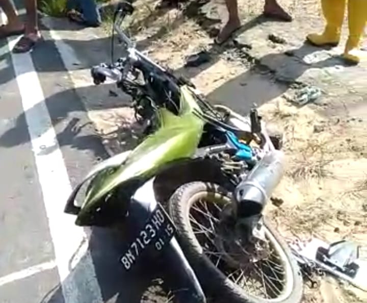 Satria FU vs Yamaha WR di Beruas, Dua Orang Tewas
