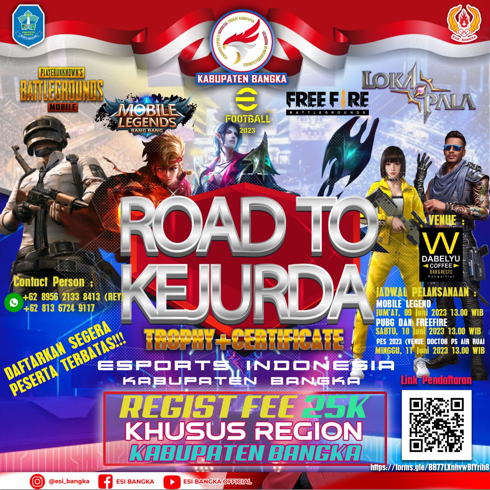 Besok MLBB hingga PUBG Mulai Dipertandingkan, Juara Akan Mewakili Kabupaten Bangka