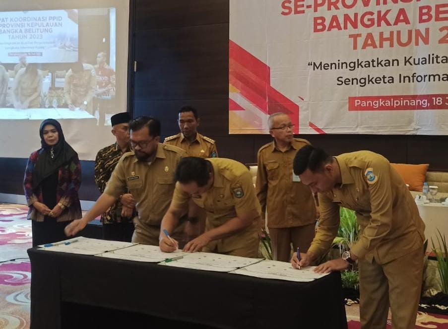 PPID Kota Pangkalpinang Tandatangani Komitmen Bersama se Provinsi Babel