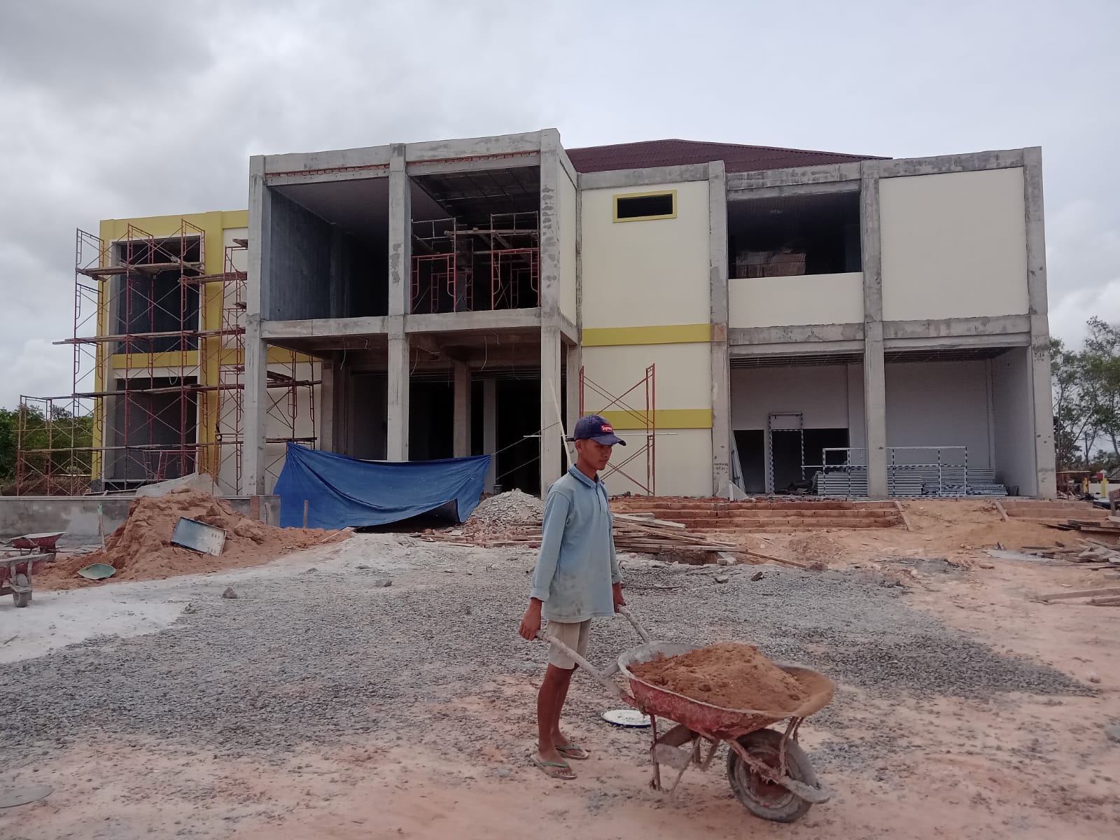 Hbiskan Rp 10 M, Pembangunan Gedung Perpustakaan Bangka Selatan Baru Mencapai 65 Persen