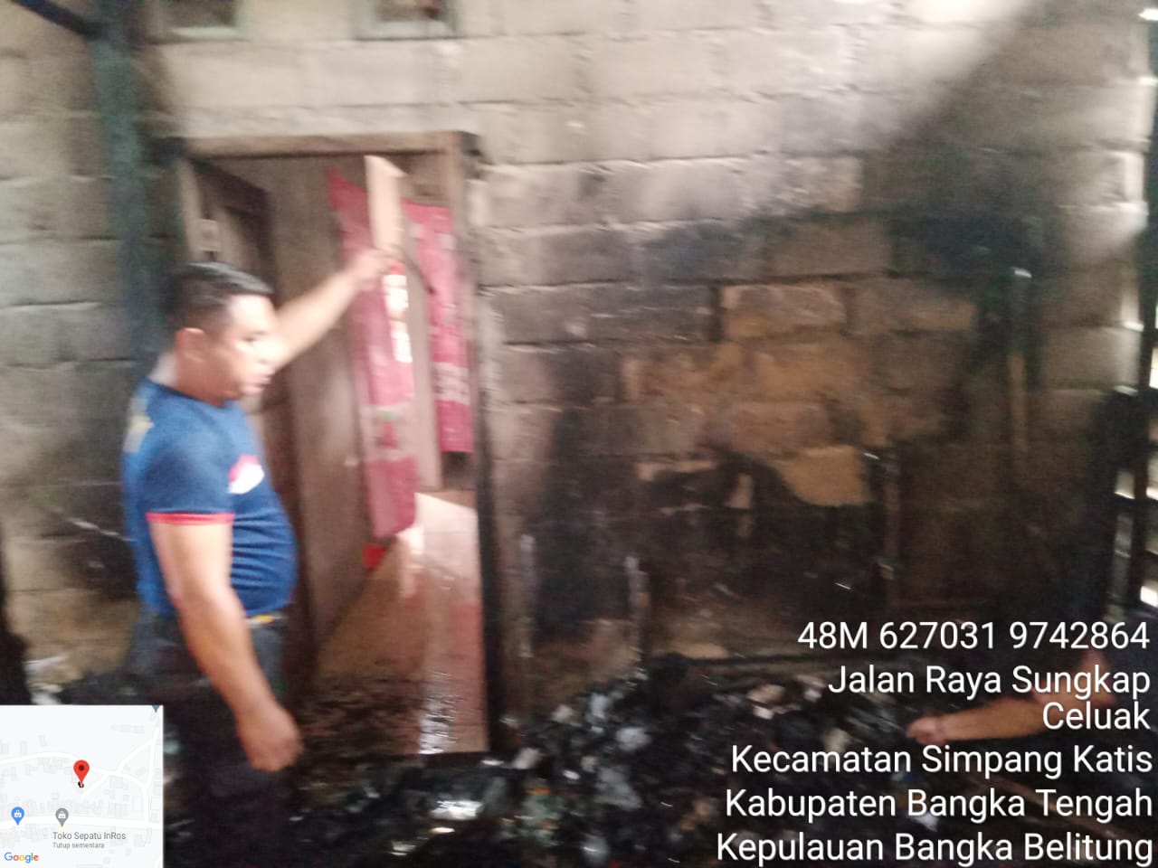 Kebakaran di Desa Celuak, Tim Damkar Datang Setelah Api Padam