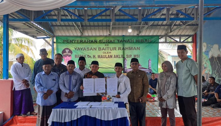 Pemkot Pangkalpinang Hibahkan Lahan di Kelurahan Air Mawar Untuk Masjid