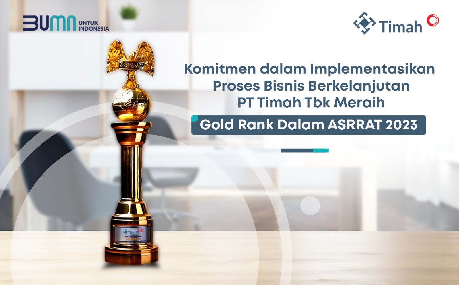 PT Timah Raih Penghargaan Gold Rank