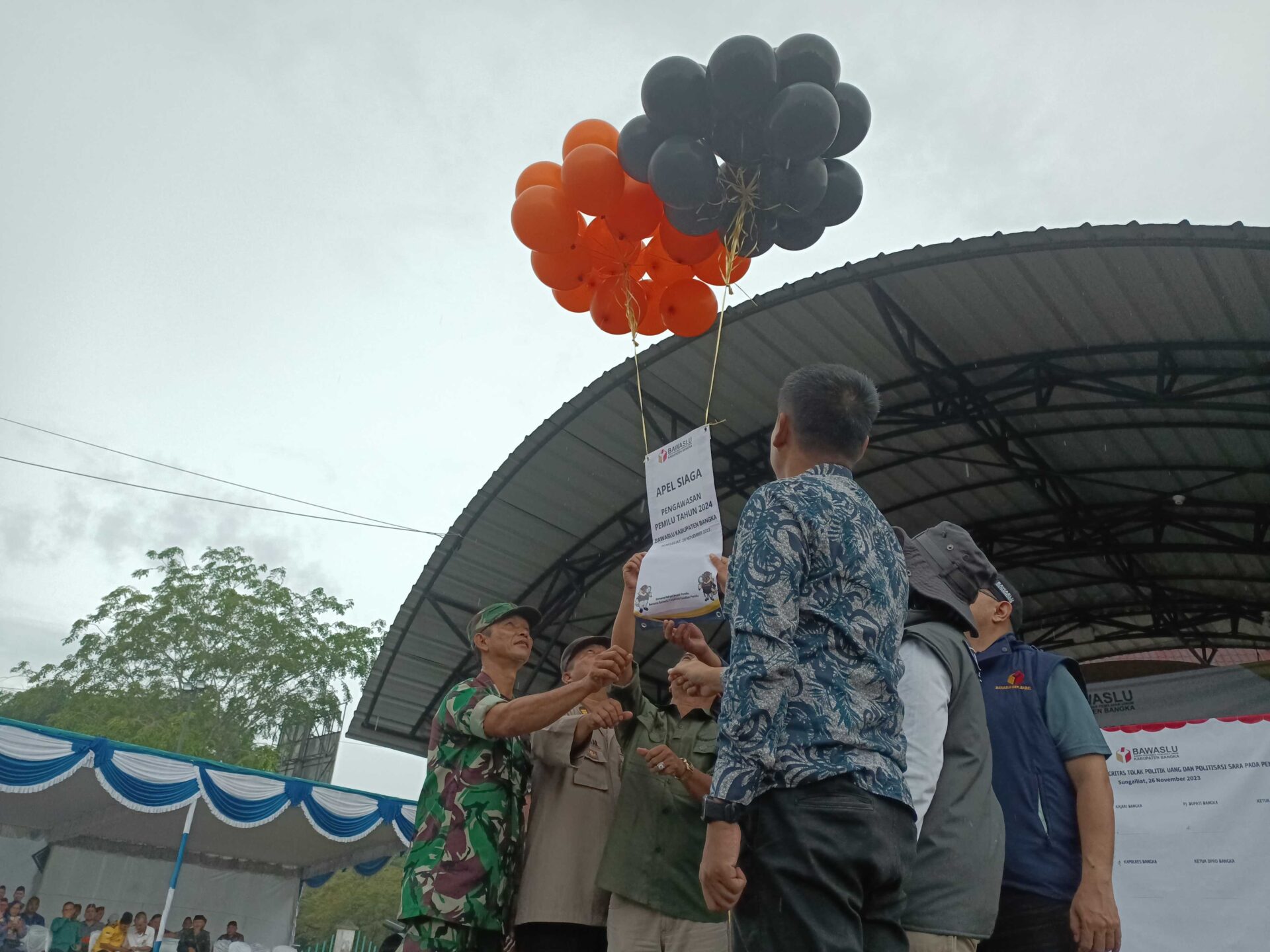 Balon Apel Siaga Bawaslu Bangka Gagal Terbang