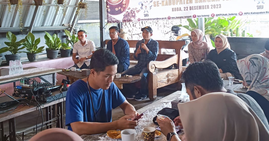 Bantuan Dana dari Pusat, KPU Bangka Tengah Ajak Wartawan Coffee Morning