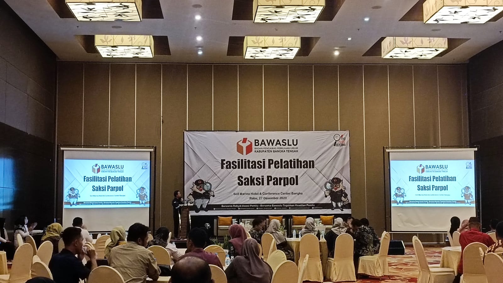 Bawaslu Bangka Tengah Latih Saksi Parpol