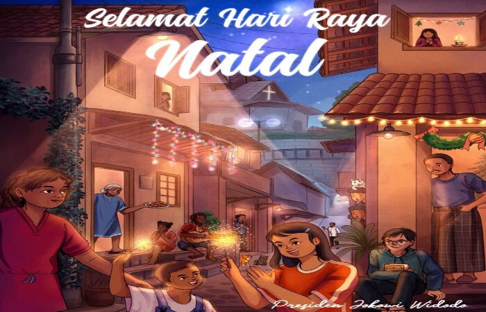 Presiden Jokowi Unggah Gambar Ucapan Selamat Natal, Kucing Oyen Hadir