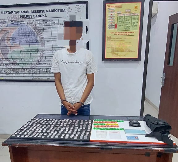 Tim Kibas Amankan Penjual Sabu di Belinyu