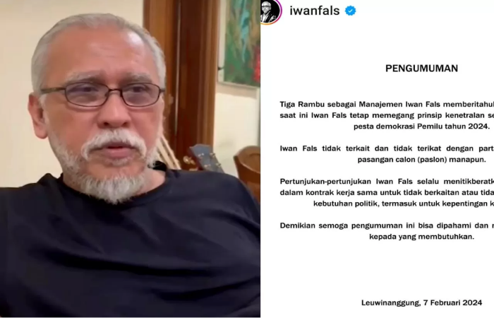 Begini Sikap Politik Penyanyi Legendaris Iwan Fals di Pilpres 2024