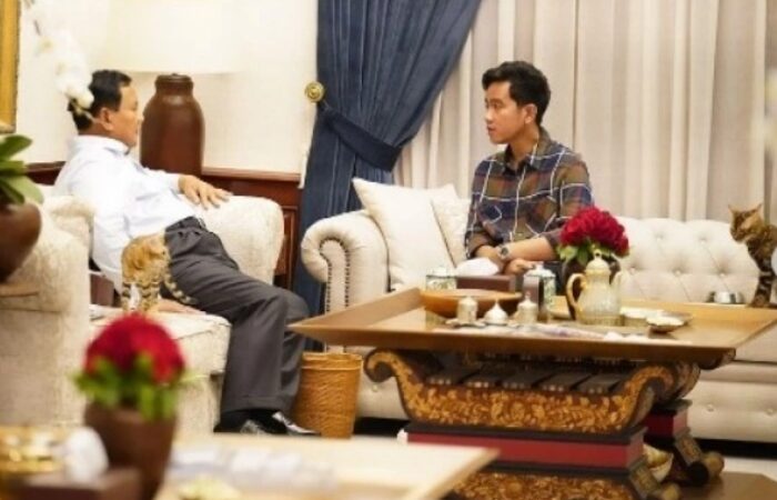 Ada 2 Kucing saat Pertemuan Prabowo Subianto dengan Gibran di Kertanegara Jakarta