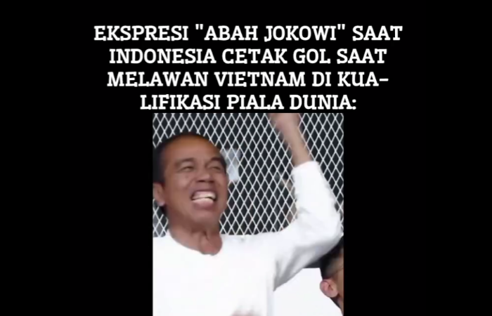 Presiden Jokowi Antusias saat Menyaksikan Laga Timnas Indonesia Vs Vietnam
