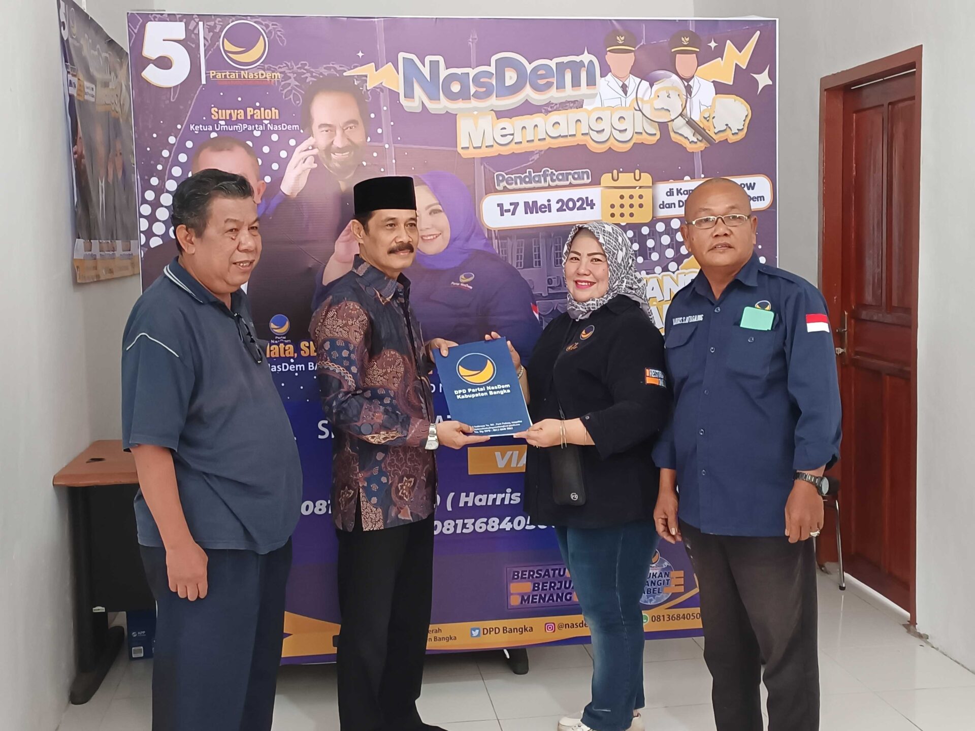 Empat Priode Duduk di Legislatif dari PDIP, Usnen Ambil Formulir Nasdem