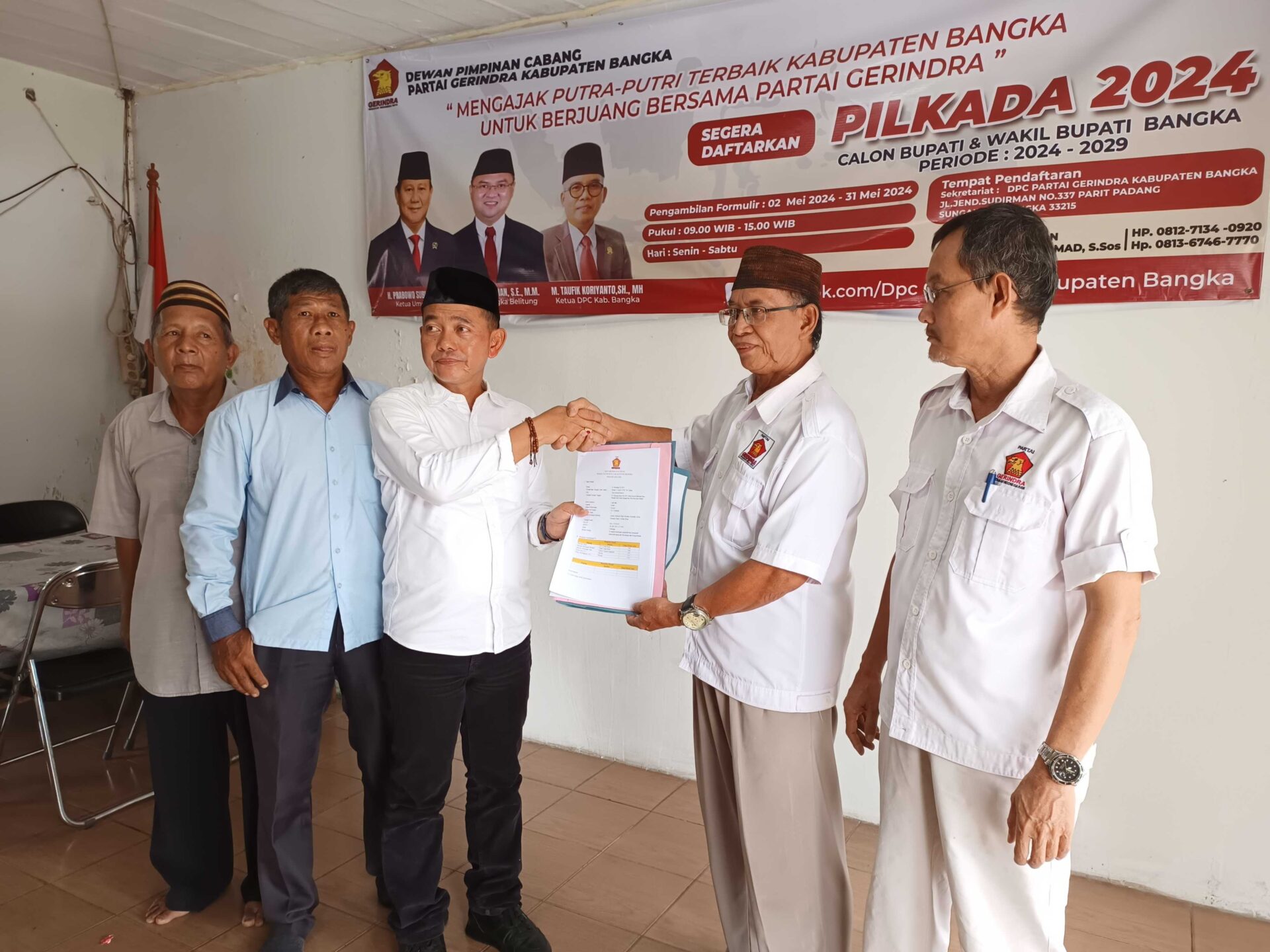 Mulkan Daftarkan Diri Keenam Parpol untuk Pilkada Bangka