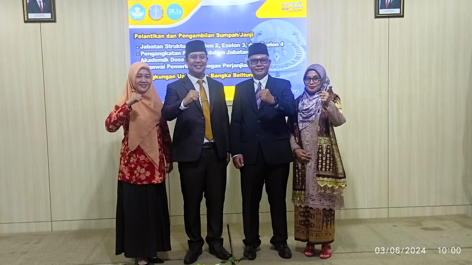 Sekwan Bangka Jabat Kabiro, Rektor UBB : Semoga Cepat Mainkan Perannya