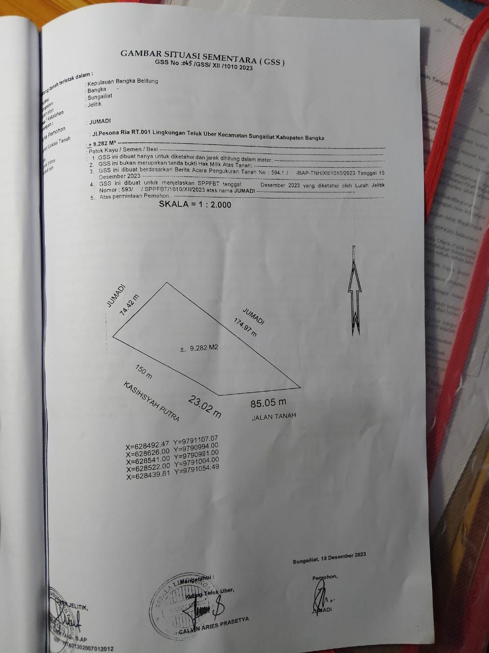 Disebut Terima Uang Pengurusan Surat Tanah Jumadi, Lurah Jelitik Katakan Tanya Calvin