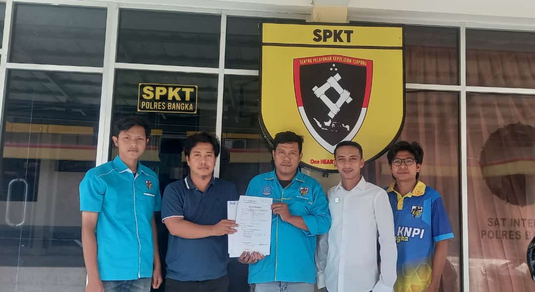 DPD KNPI Bangka Dampingi Gunawan, Laporkan Koordinator KPD ke Polres Bangka