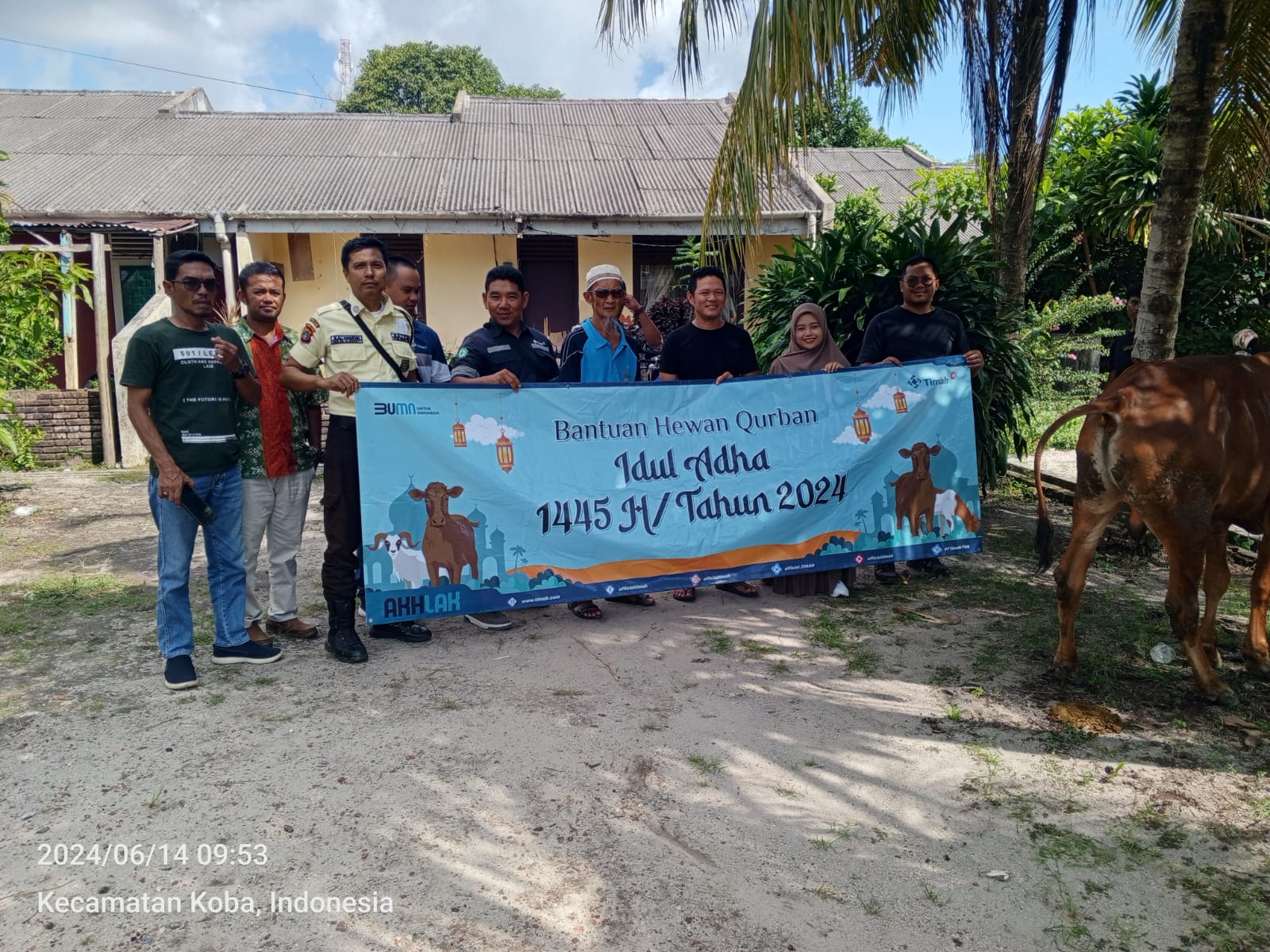 Beri Sapi ke PWI Bangka Tengah, PT Timah Harap Bisa Bekerjasama dalam Pemberitaan