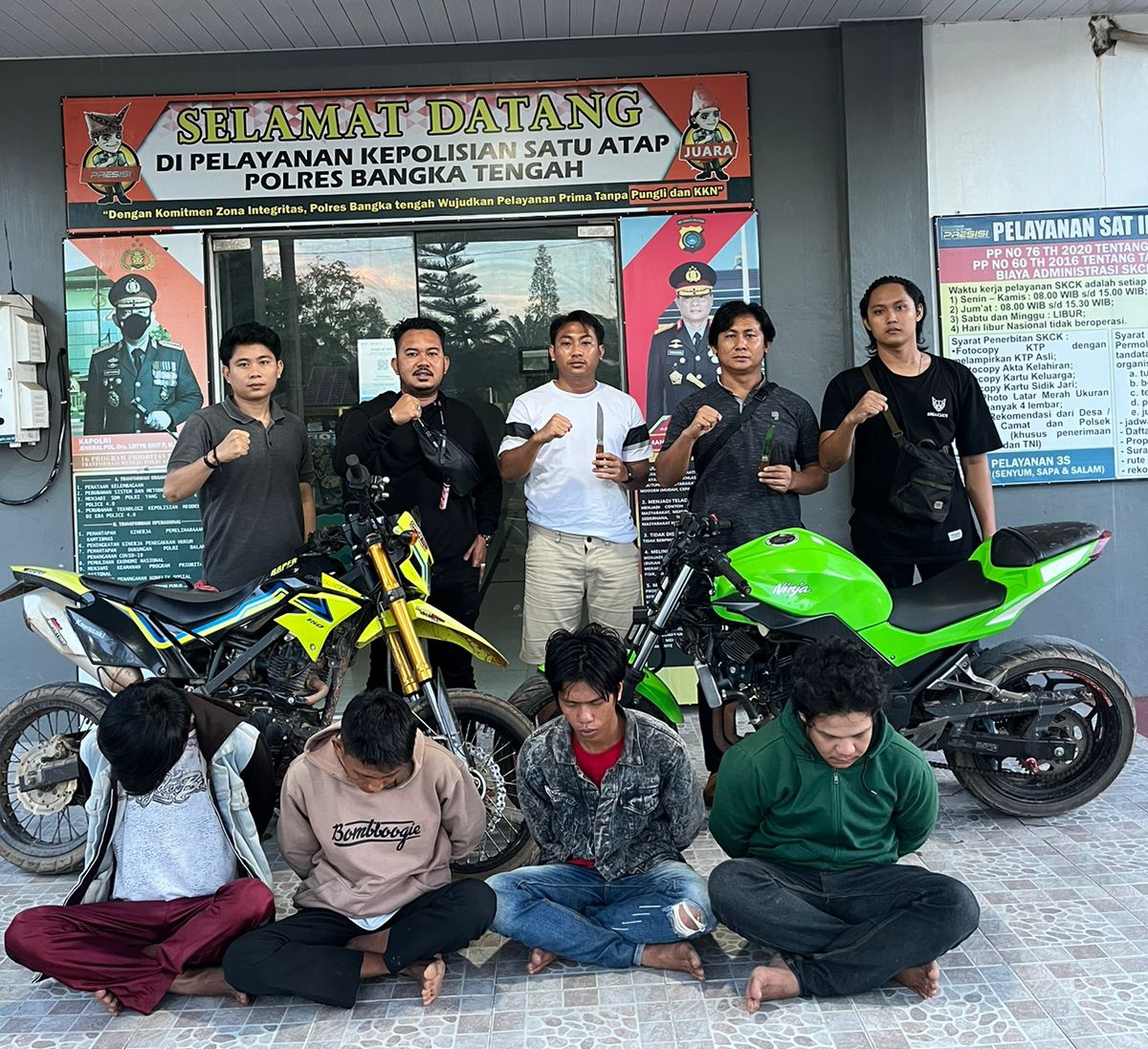 Tak Terima Ditegur, Pemuda Ini Tebas Sekelompok Orang di Alun-alun Koba