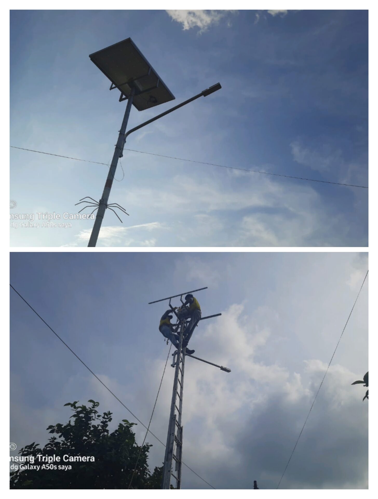 Baru Enam Bulan Dipasang, Lampu PJU Tenaga Surya Jalan Sribulan Mati