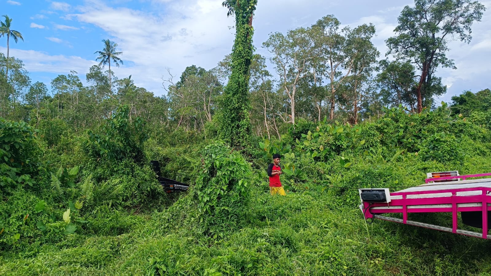 Carry Pikup Tiba-tiba Oleng ke Kiri, Satlantas Tunggu Keterangan Supir