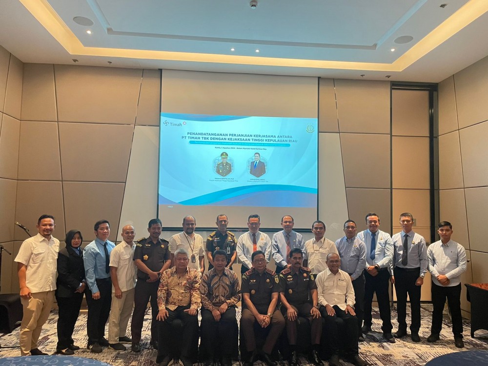PT Timah dan Kejati Kepulauan Riau Tandatangani Kerjasama Terkait Permasalahan Bidang Perdata dan Tata Usaha Negara