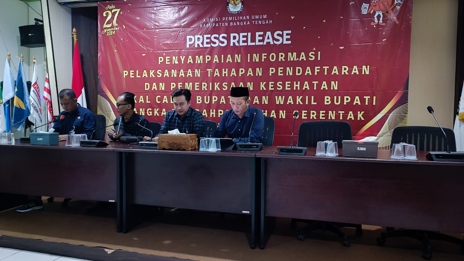 Buka Pendaftaran Calon Kepala Daerah, KPU Bangka Tengah Berlakukan Keputusan MK
