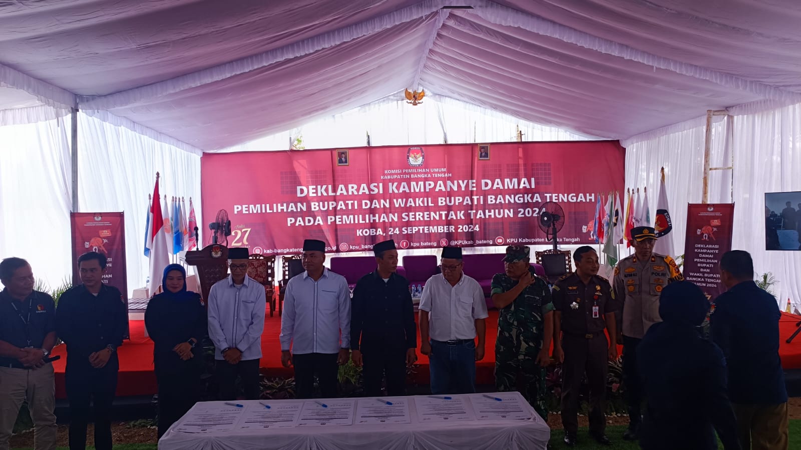 KPU Bangka Tengah Deklarasi Kampanye Damai