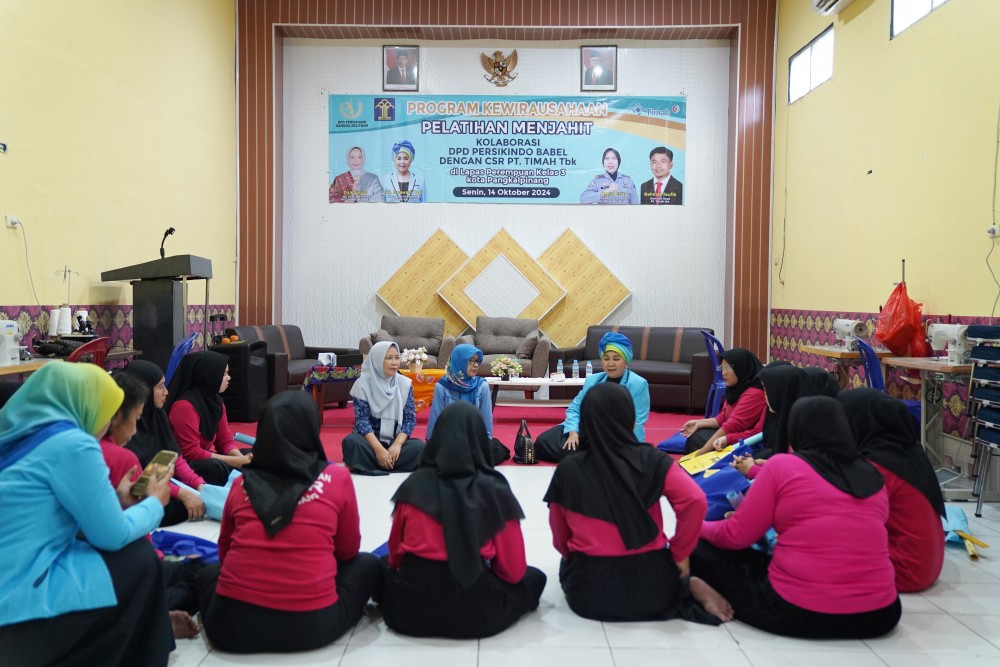 Warga Binaan Lapas Perempuan Pangkalpinang Dapat Pelatihan Menjahit
