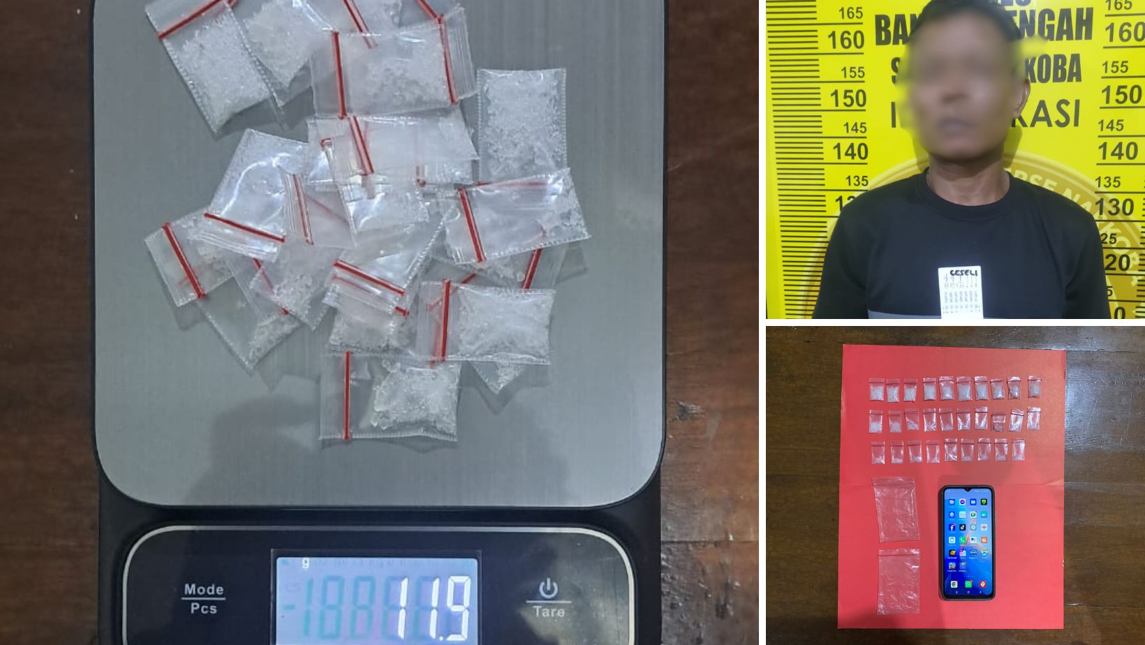 Tim Satreskoba Bangka Tengah Amankan 29 Paket Sabu dari Tangan Pemuda di Sungaiselan